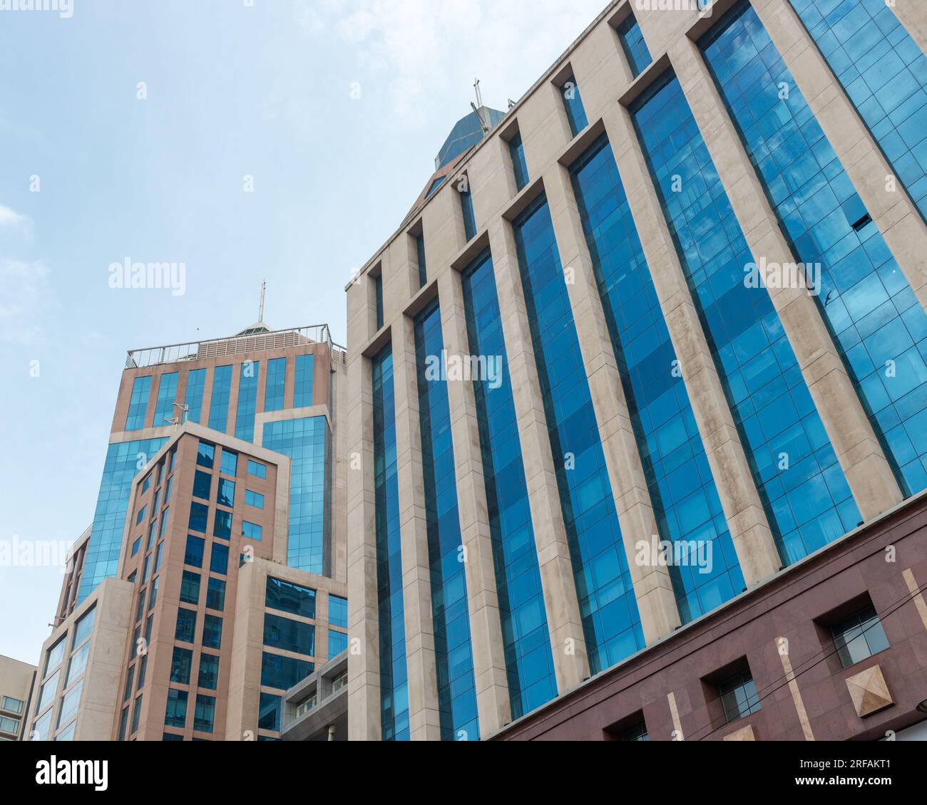 Hochhäuser in der indischen IT-Hauptstadt Bangalore oder Bengaluru Stockfoto