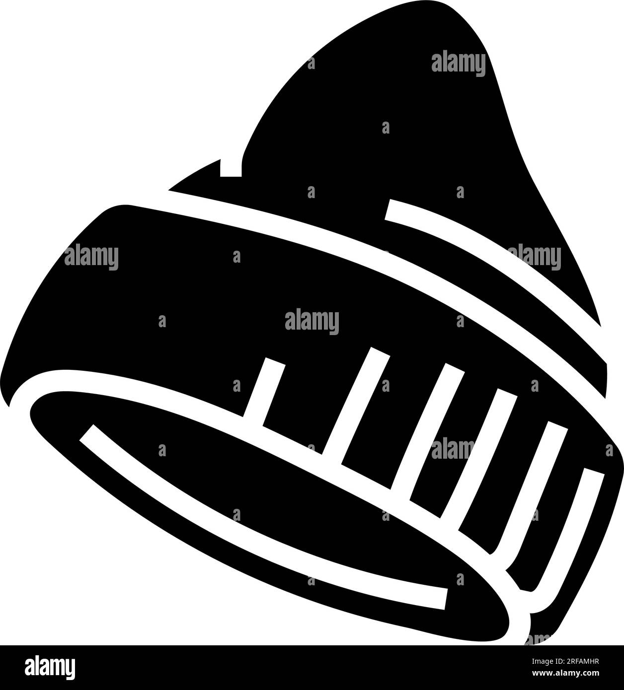 Vektordarstellung des Symbols für Winterhut-Mütze-Glyphe Stock Vektor