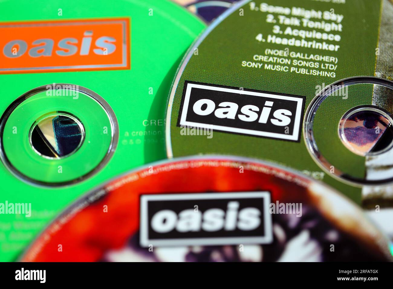 Oasis CDs Stockfoto