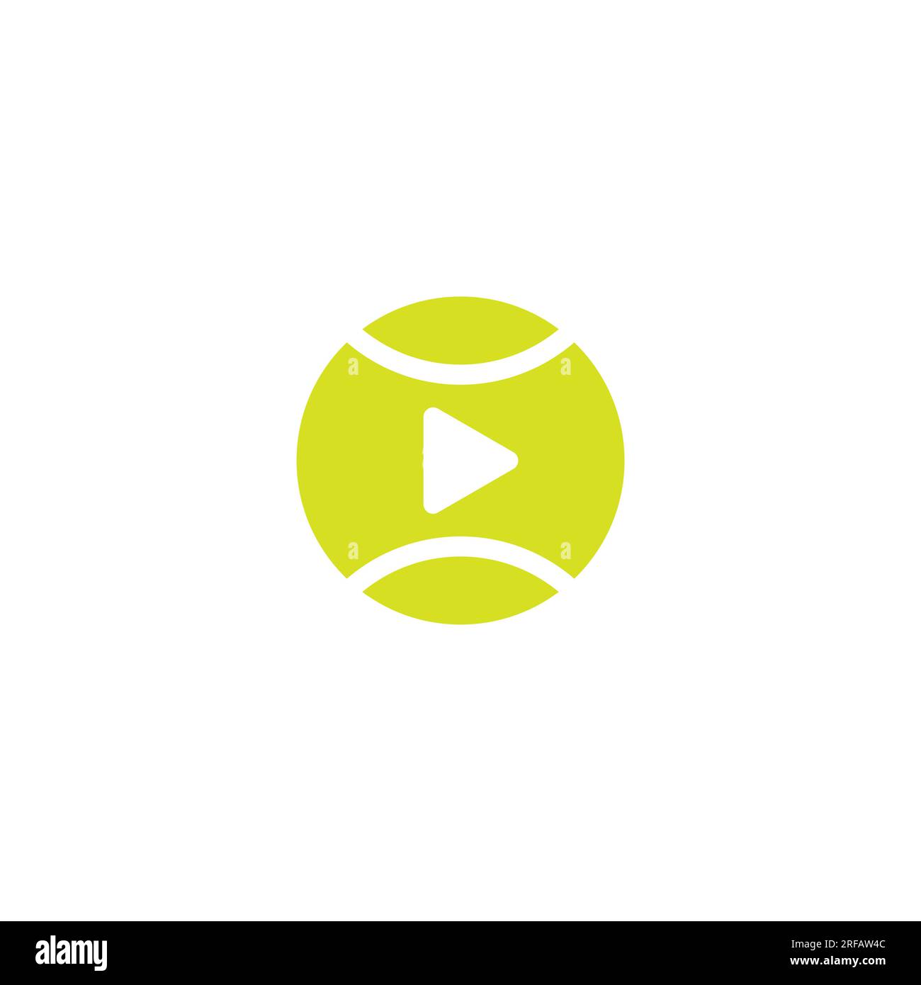 Logo-Design Für Tennisball-Video. Tennis Club-Logo Stock Vektor