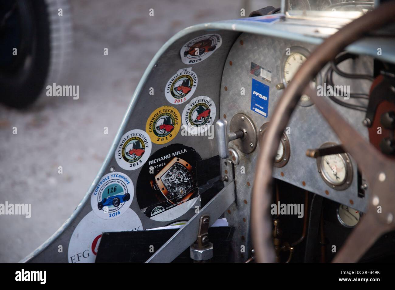 Circuit des Remparts Amgoulême tableau de Bord bugatti Stockfoto