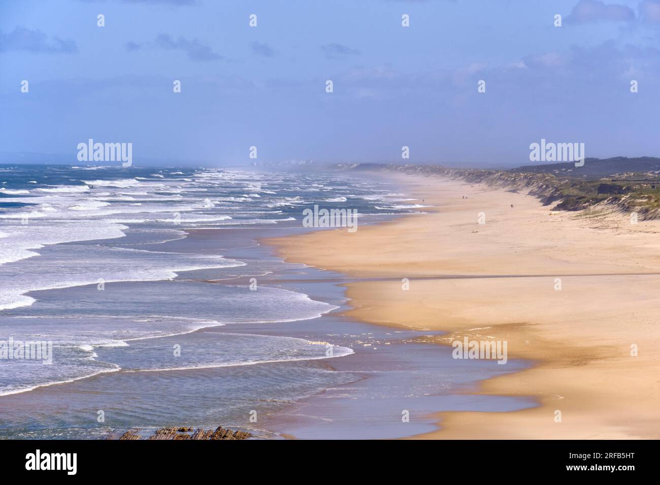 Praia Velha Beach, Sao Pedro de Moel. Marinha Grande, Leiria. Portugal Stockfoto