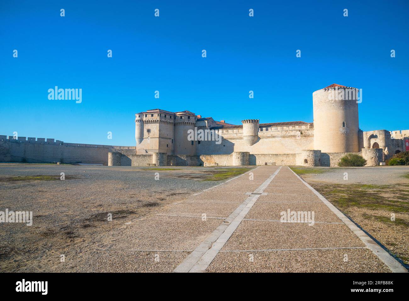 Mittelalterliche Burg. Cuellar, Segovia Provinz Castilla Leon, Spanien. Stockfoto