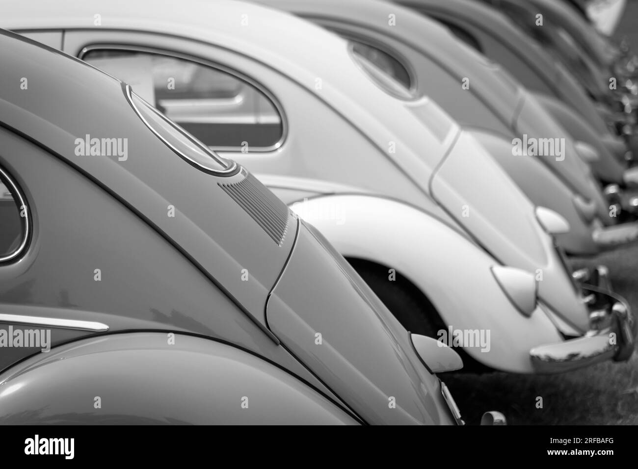 Großbritannien, England, Suffolk, Lavenham, Volkswagen Car Show, VW-Käfer Stockfoto