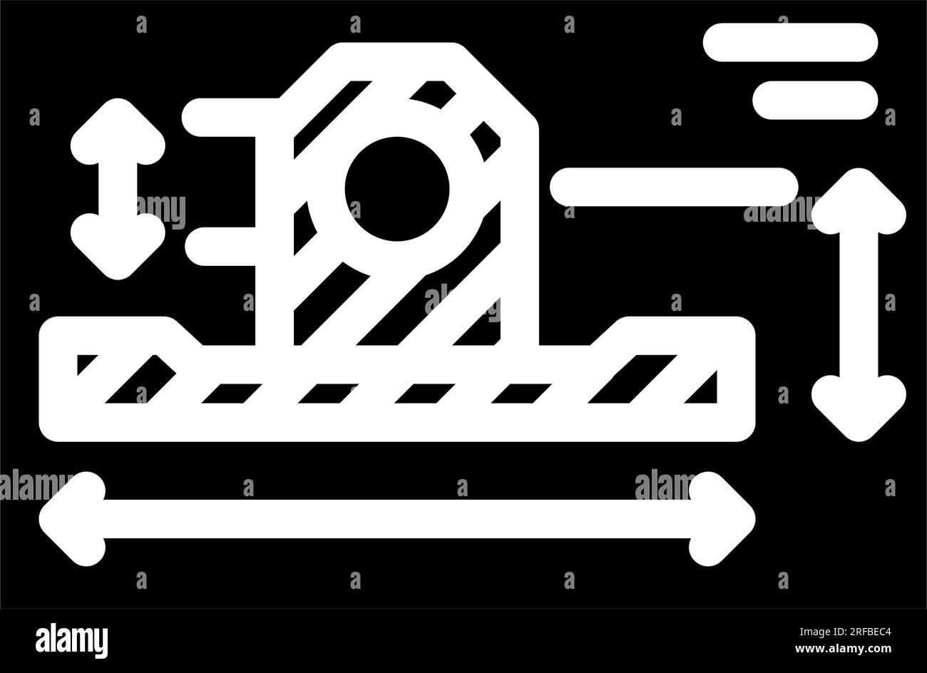 Technische Zeichnung Mechaniker Glyphensymbol Vektordarstellung Stock Vektor