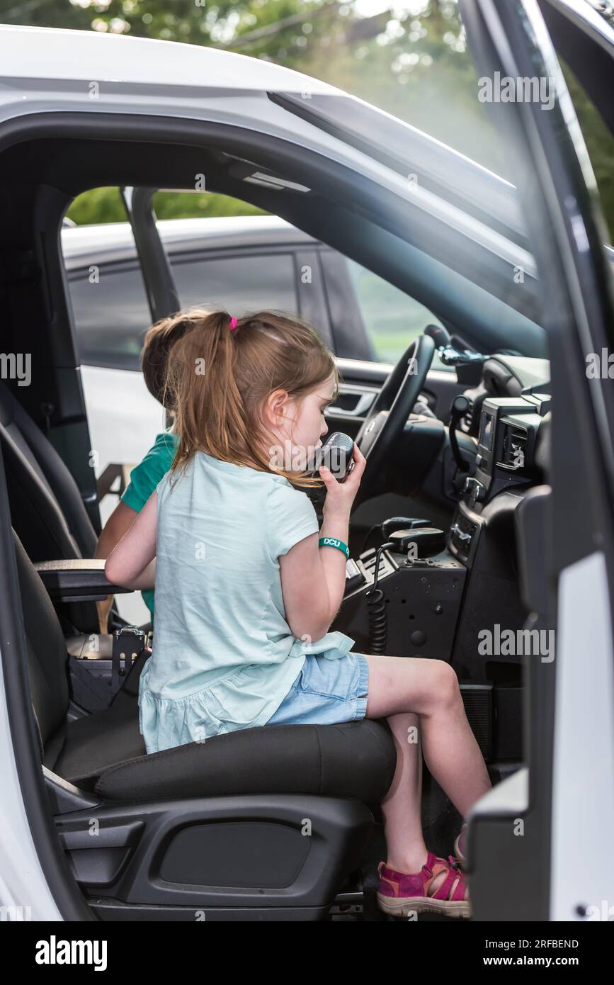 National Night-Out-Veranstaltung der Acton Police. Stockfoto