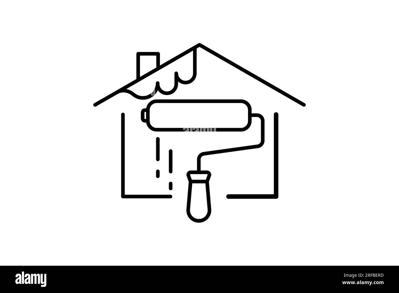 Symbol „Malerei“. Symbol zum Malen. Stil des Liniensymbols. Einfache Vektorkonstruktion editierbar Stock Vektor