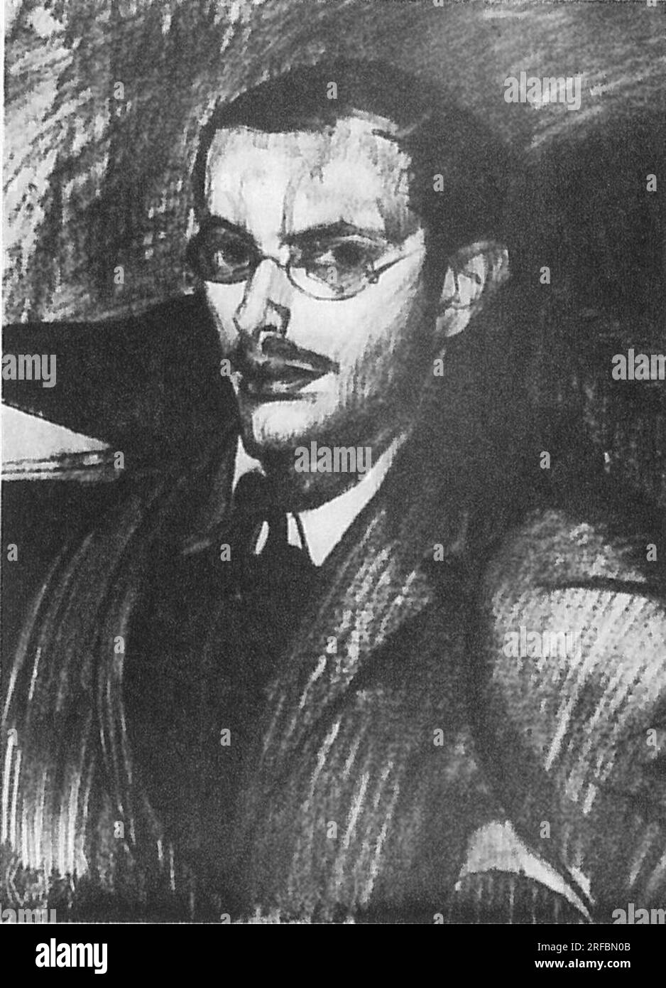 Portrait von Bronisław Malinowski: Die schlechten Gedanken: Oktober 1912 von Stanisław Ignacy Witkiewicz Stockfoto