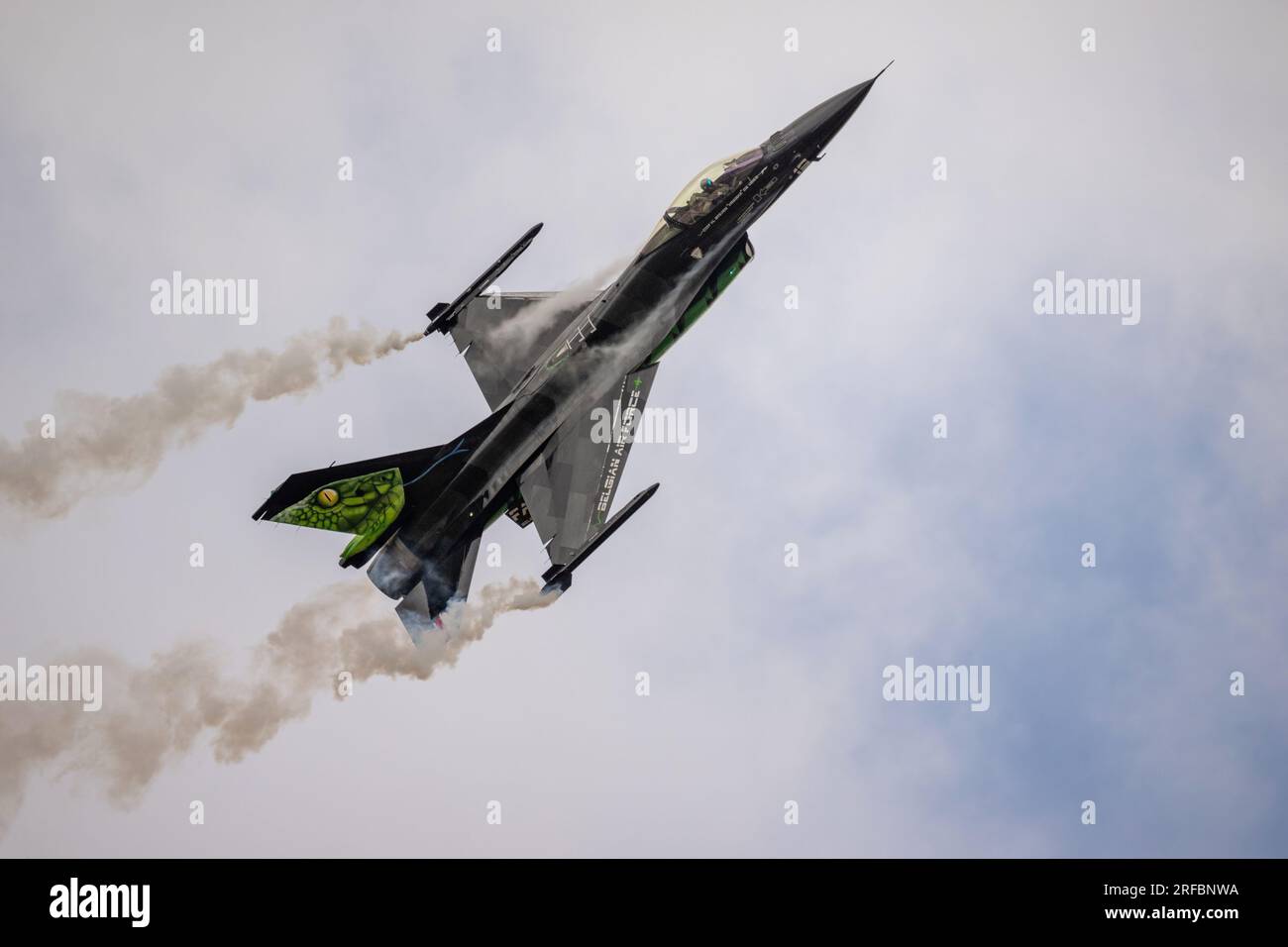 Belgische Air Force F-16 Solo Display „Dream Viper“ auf der Royal International Air Tattoo 2023 Stockfoto