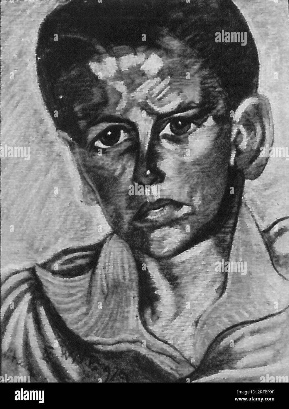 Porträt von Jerzy Burnat vom 25. September 1929 von Stanisław Ignacy Witkiewicz Stockfoto