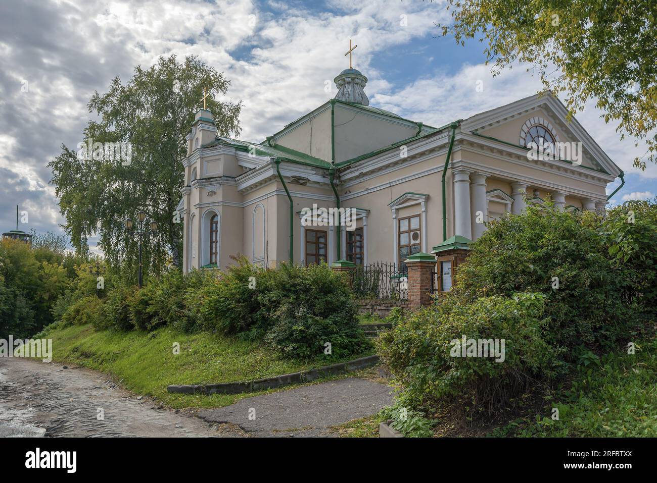 Tomsk, die römisch-katholische Kirche der Fürsprache der gesegneten Jungfrau Maria Königin des Heiligen Rosenkranzes, im historischen Teil der Stadt Stockfoto