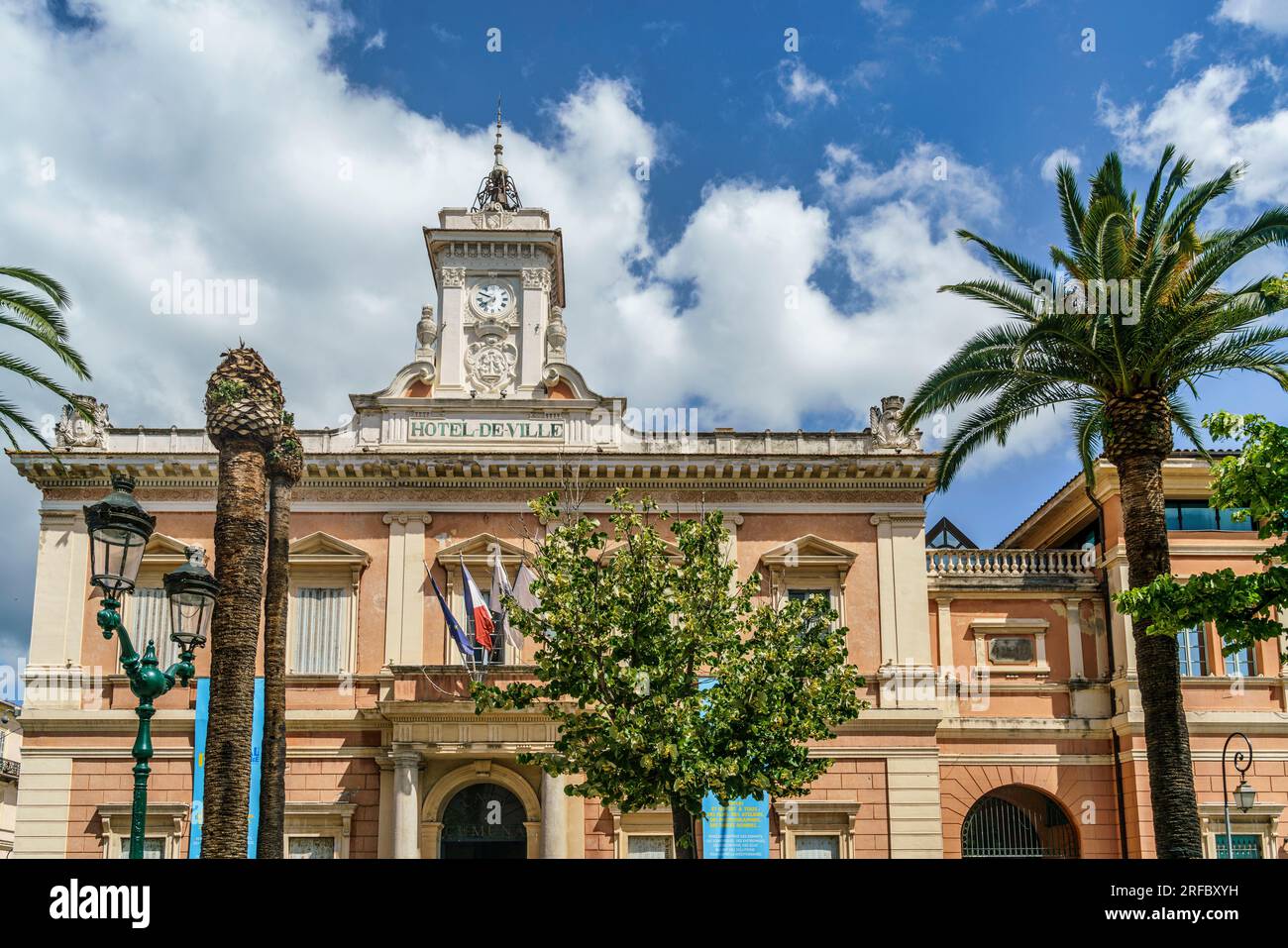 Ajaccio, Rathaus, Hotel de Ville, Korsika, Frankreich, Europa Stockfoto