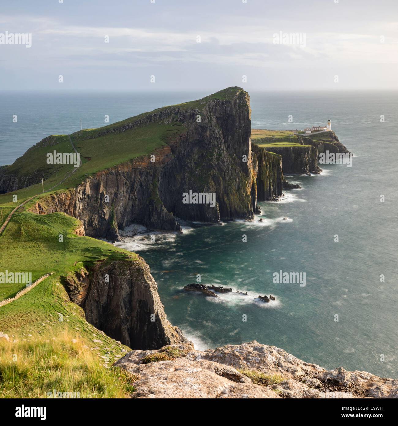 Landschaftlich Point Lighthouse, Isle Of Skye, Schottland Stockfoto