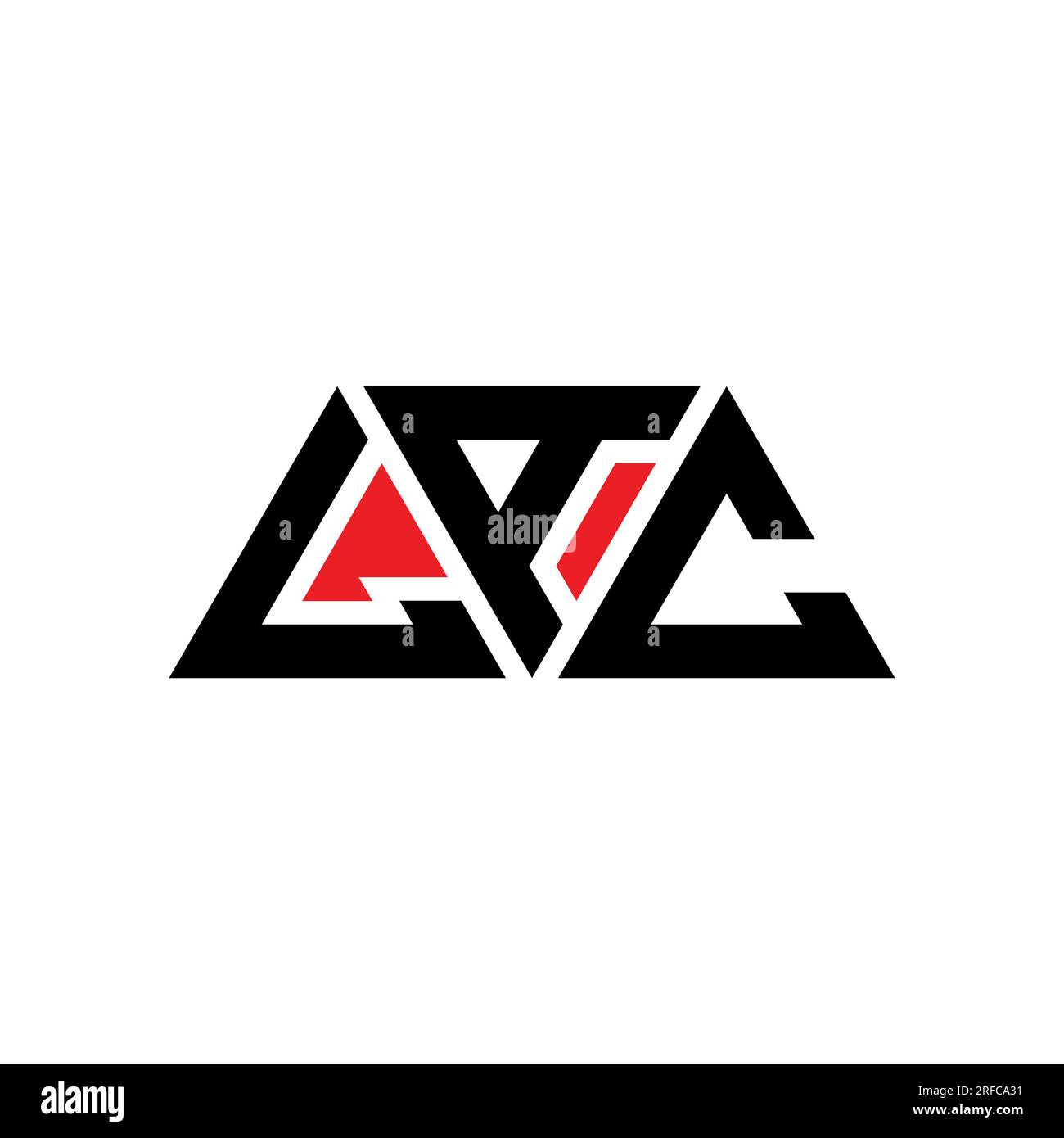 LAC-Logo mit Dreiecksbuchstaben und Dreiecksform. LAC Dreieck-Logo-Monogramm. LAC Dreieck-Vektor-Logo-Vorlage mit roter Farbe. LAC triangul Stock Vektor