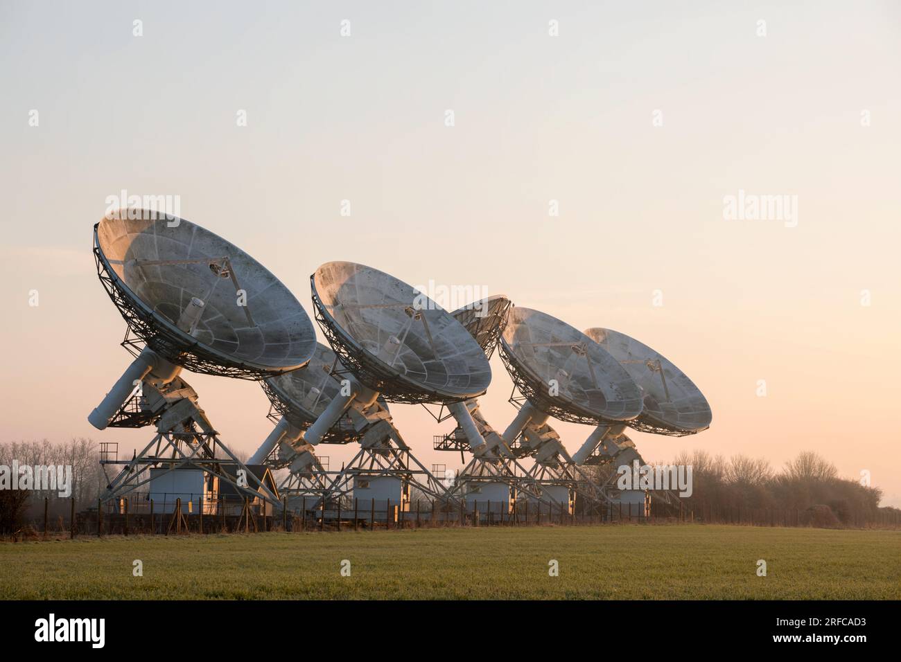 Mullard Radio Telescopes, Cambridge, Großbritannien Stockfoto