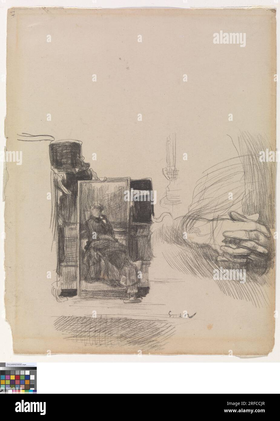 Untersuchungen zum Porträt einer Frau um 1885 von James Ensor Stockfoto