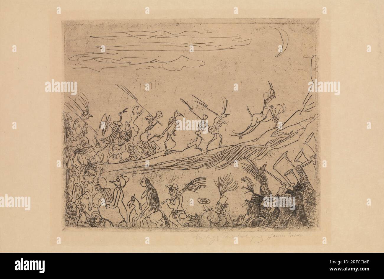 Die höllische Cortege 1887 von James Ensor Stockfoto