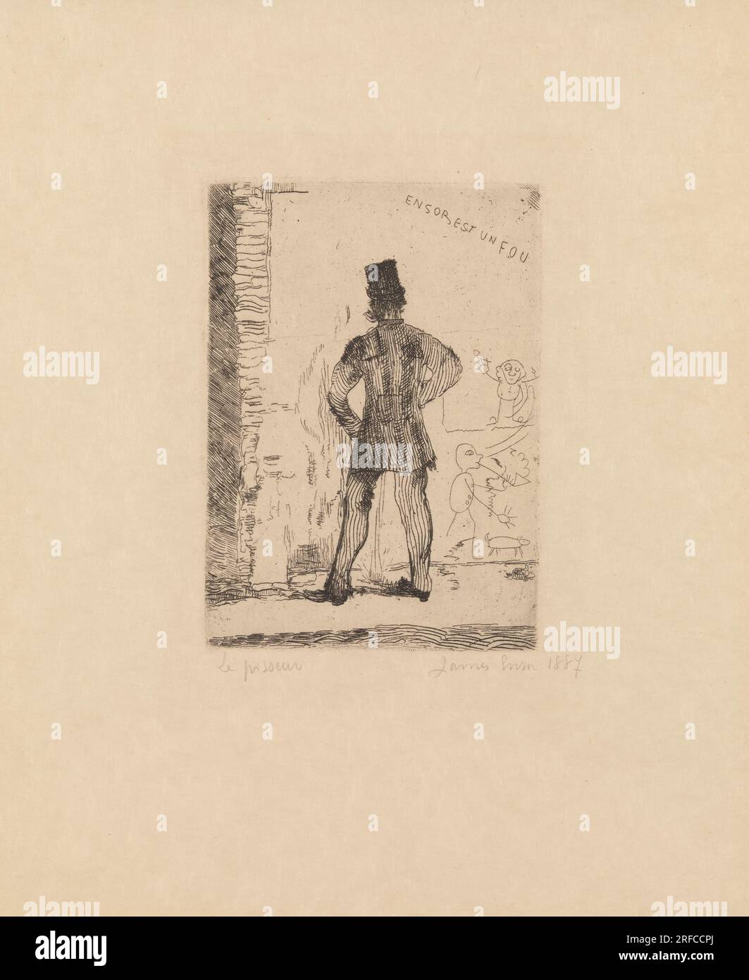 Der Pisser 1887 von James Ensor Stockfoto