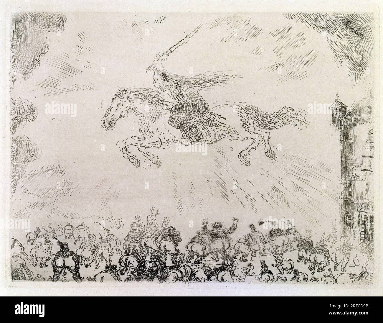 Der vernichtende Engel 1889 von James Ensor Stockfoto