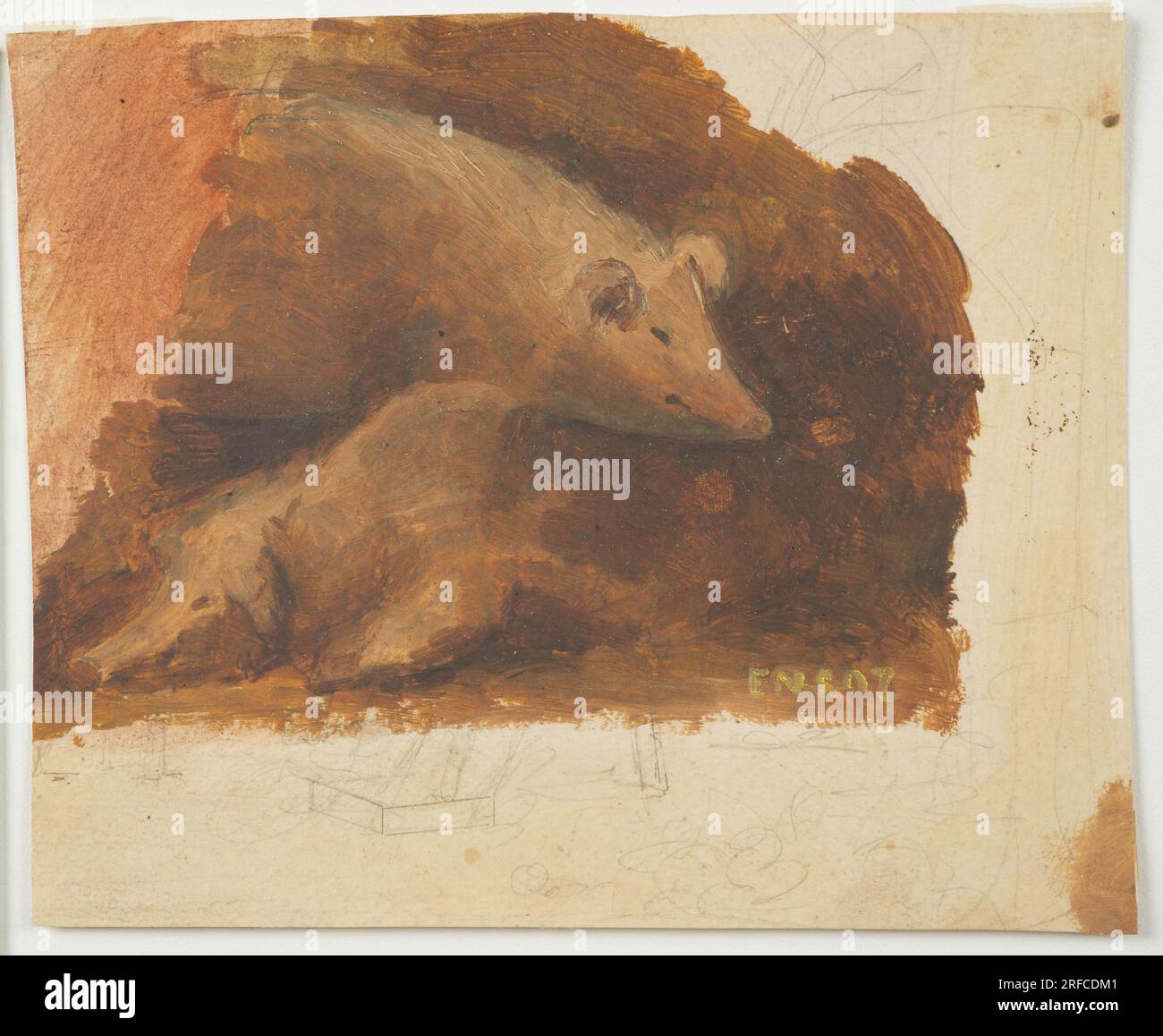 Schweine 1875 von James Ensor Stockfoto