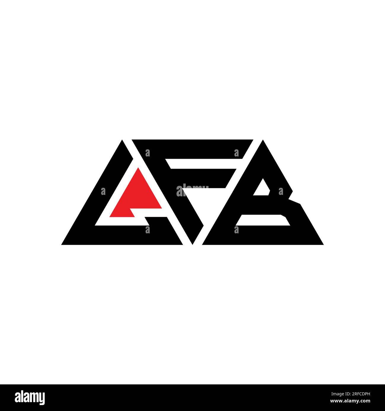 LFB-Logo mit Dreiecksbuchstaben und Dreiecksform. LFB-Dreieck-Logo-Monogramm. LFB-Dreieck-Vektor-Logo-Vorlage mit roter Farbe. LFB Triangul Stock Vektor