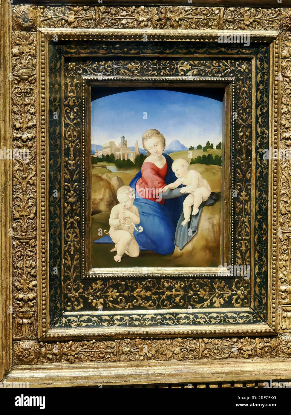 Raffaello Santi - Esterhazy-Madonna (1508), Museum der Schönen Künste, Szépmuvészeti Múzeum, Heldenplatz, Budapest, Ungarn Stockfoto