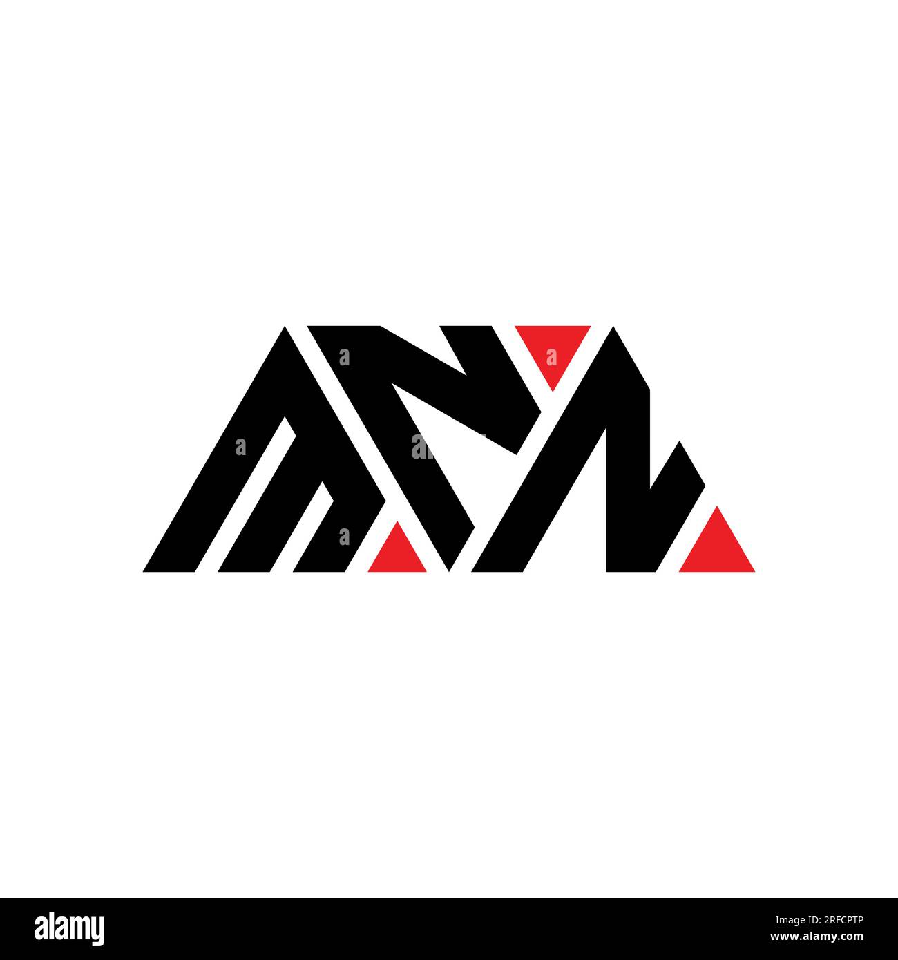 Logo mit MNN-Dreiecksbuchstaben in Dreiecksform. MNN-Dreieck-Logo-Monogramm. MNN-dreieckige Vektor-Logo-Vorlage mit roter Farbe. MNN Triangul Stock Vektor