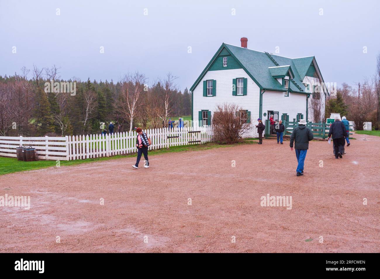 Touristenattraktion Anne of Green Gables an einem stürmischen Tag auf Prince Edward Island, Kanada. Stockfoto