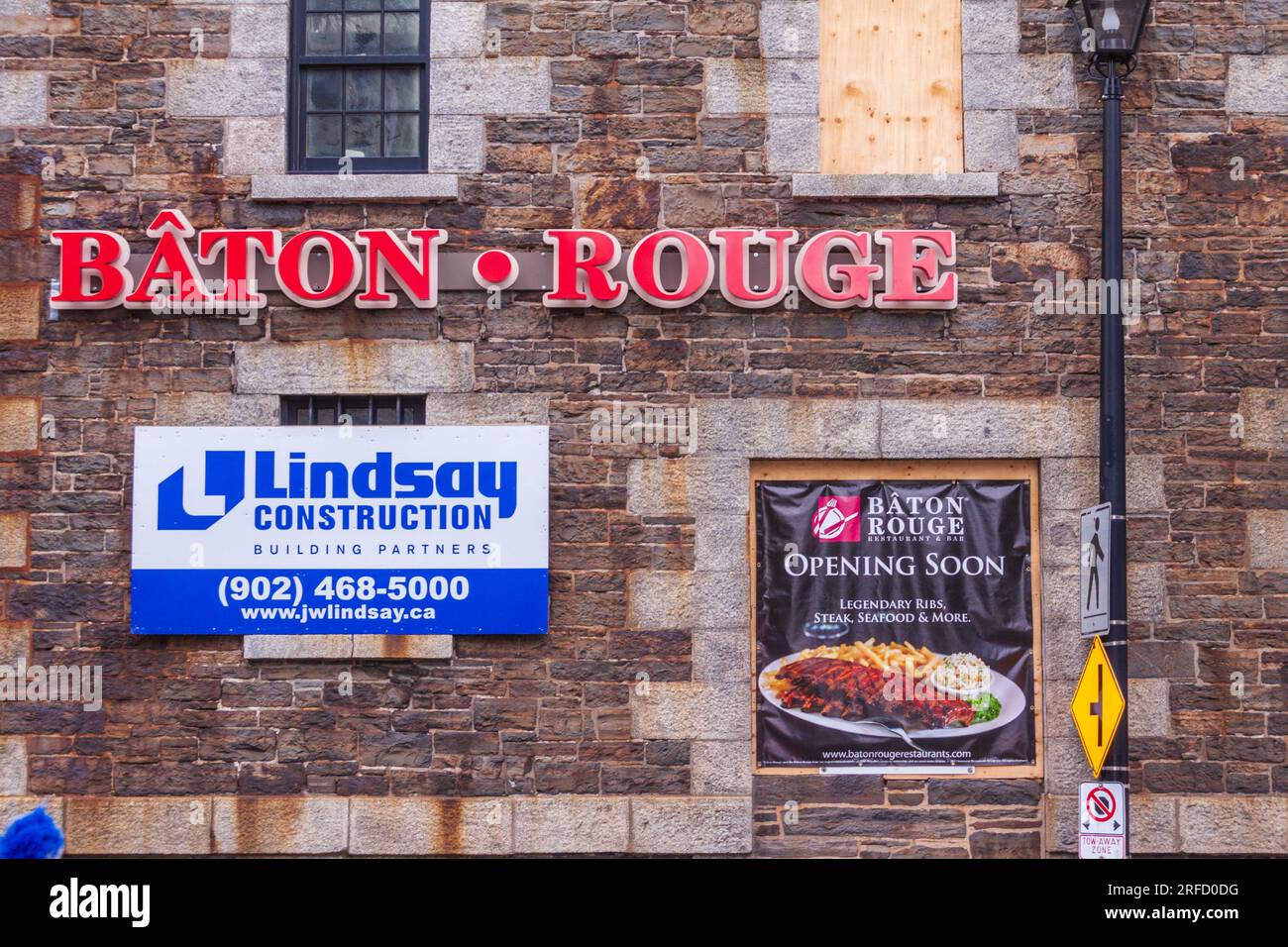 Das Restaurant Baton Rouge wird in Downtown Halifax, Nova Scotia, Kanada eröffnet. Stockfoto