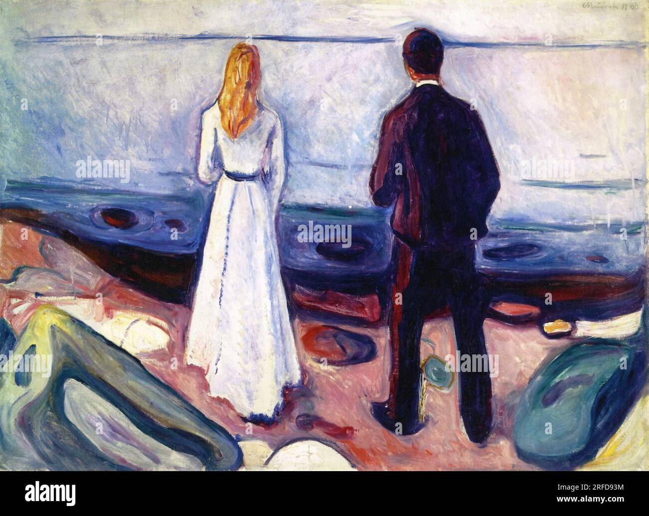 Zwei Menschen. Die Einsamen zwischen 1898 und 1900 von Edvard Munch Stockfoto