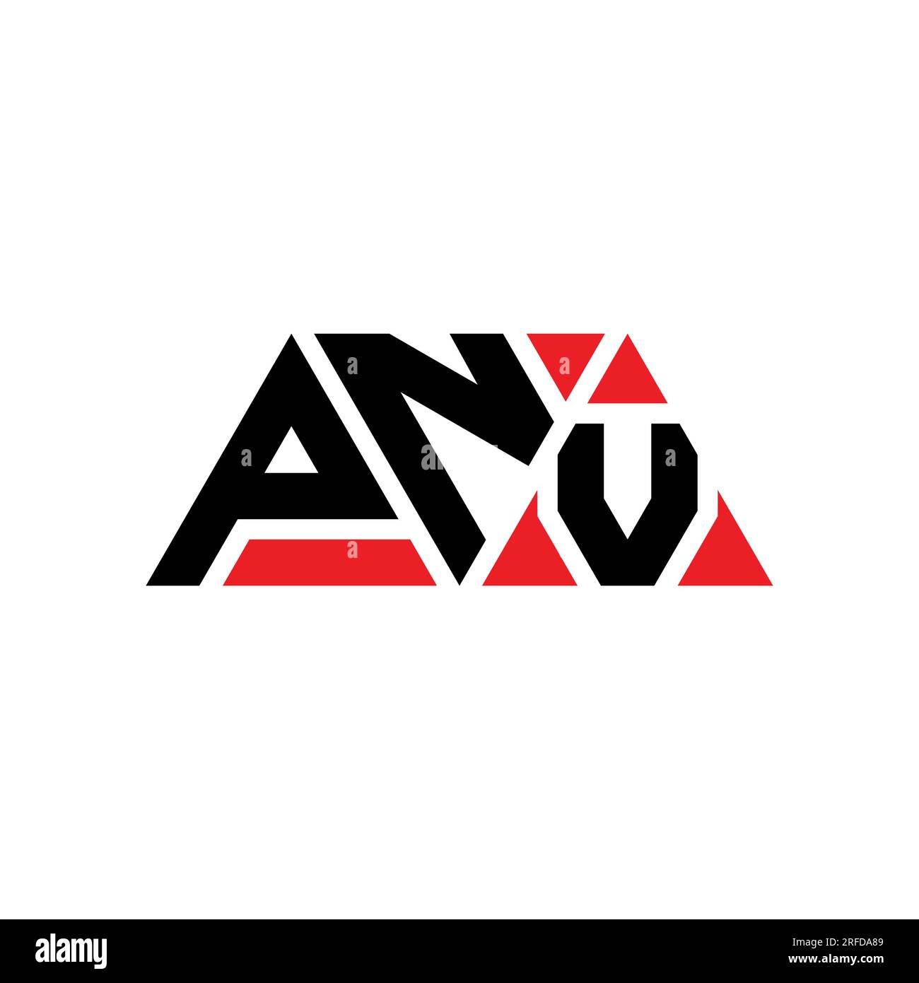 PNV-Logo mit dreieckigem Buchstaben in Dreiecksform. PNV-Monogramm mit Dreieckslogo. PNV-dreieckige Vektorvorlage mit roter Farbe. PNV Triangul Stock Vektor