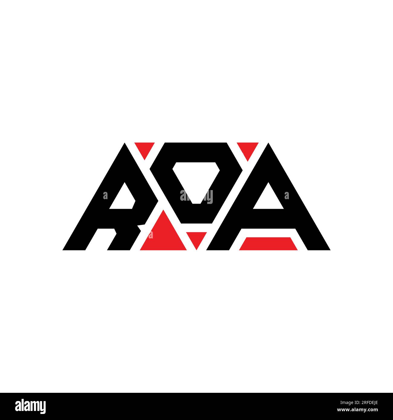 ROA-Logo mit Dreiecksbuchstaben und Dreiecksform. ROA-Dreieck-Logo-Monogramm. ROA-Dreieck-Vektor-Logo-Vorlage mit roter Farbe. ROA triangul Stock Vektor