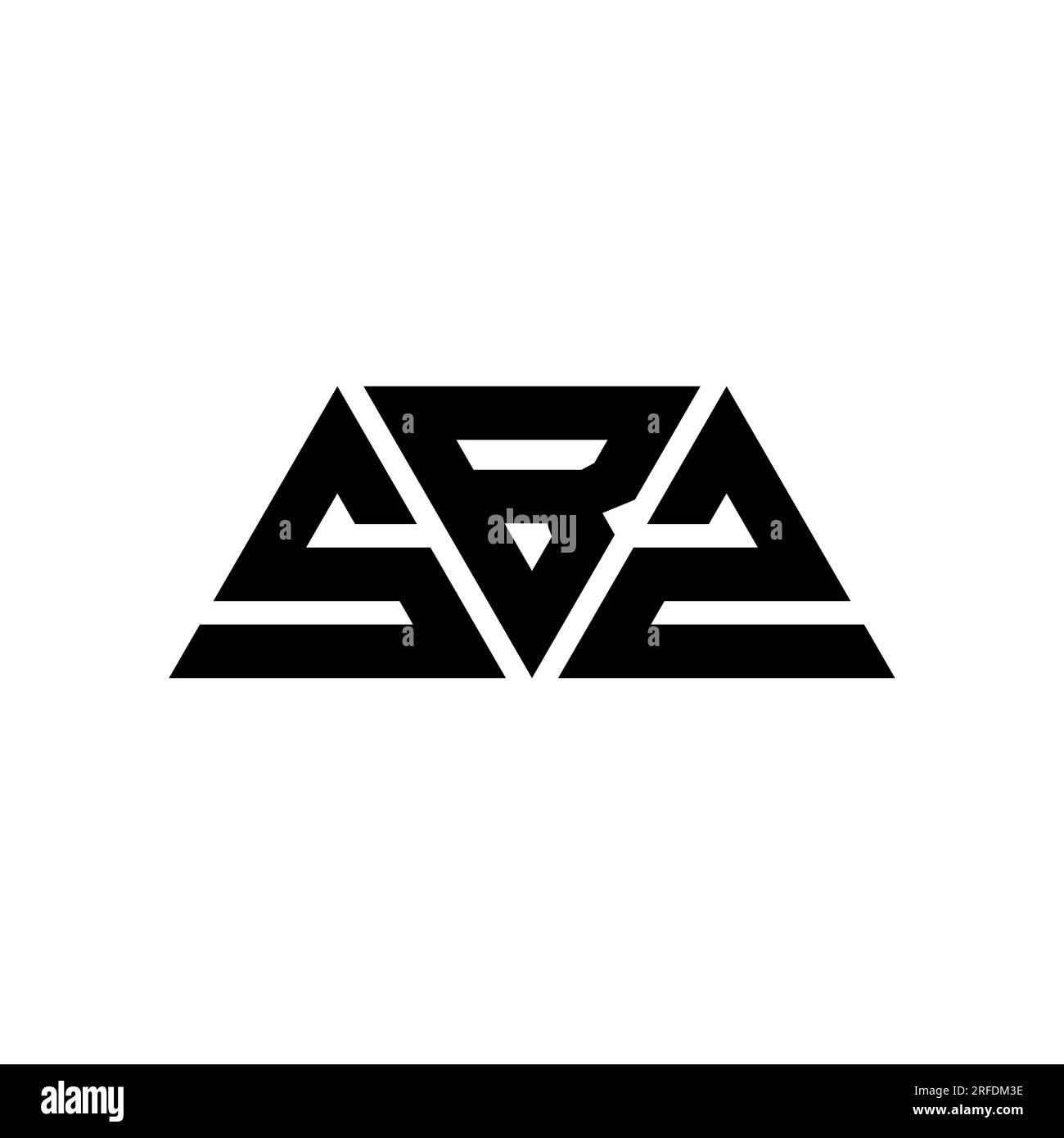 SBZ-Logo mit Dreiecksbuchstaben und Dreiecksform. SBZ-Dreieck-Logo-Monogramm. SBZ-Dreieck-Vektor-Logo-Vorlage mit roter Farbe. SBZ Triangul Stock Vektor