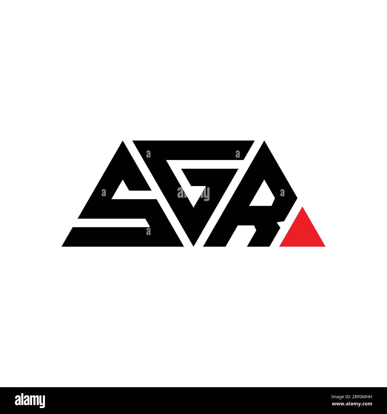 SGR-Logo mit Dreiecksbuchstaben und Dreiecksform. SGR-Dreieck-Logo ...