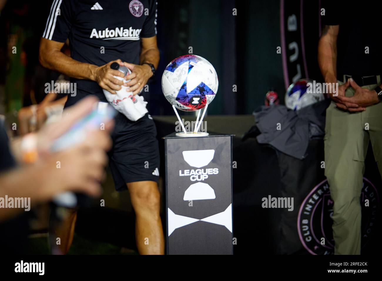 Fort Lauderdale, Florida, USA. 2. August 2023. League-Cup-Ball. Fort Lauderdale, Florida, USA. 2. August 2023. Kredit: Yaroslav Sabitov/YES Market Media/Alamy Live News Stockfoto