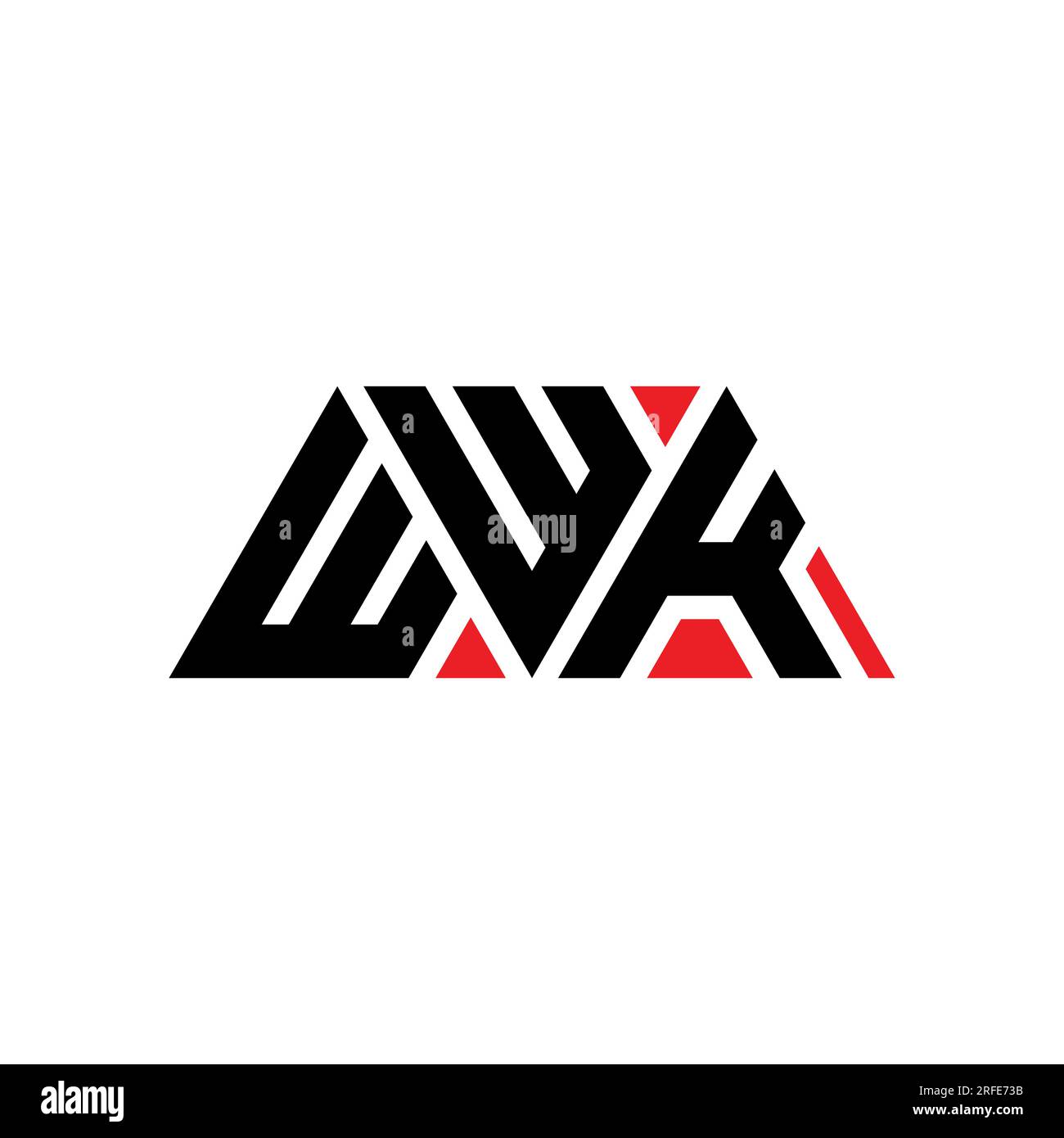 WWK-Logo mit Dreiecksbuchstaben und Dreiecksform. WWK-Monogramm mit Dreieckslogo. WWK-dreieckige Vektorvorlage mit roter Farbe. WWK Triangul Stock Vektor
