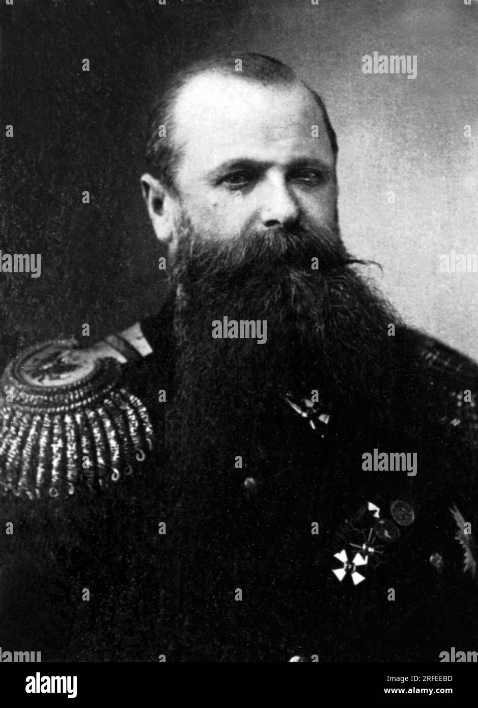 Portrait de Stepan Makaroff (Makarov) (1849-1904), amiral. Stockfoto