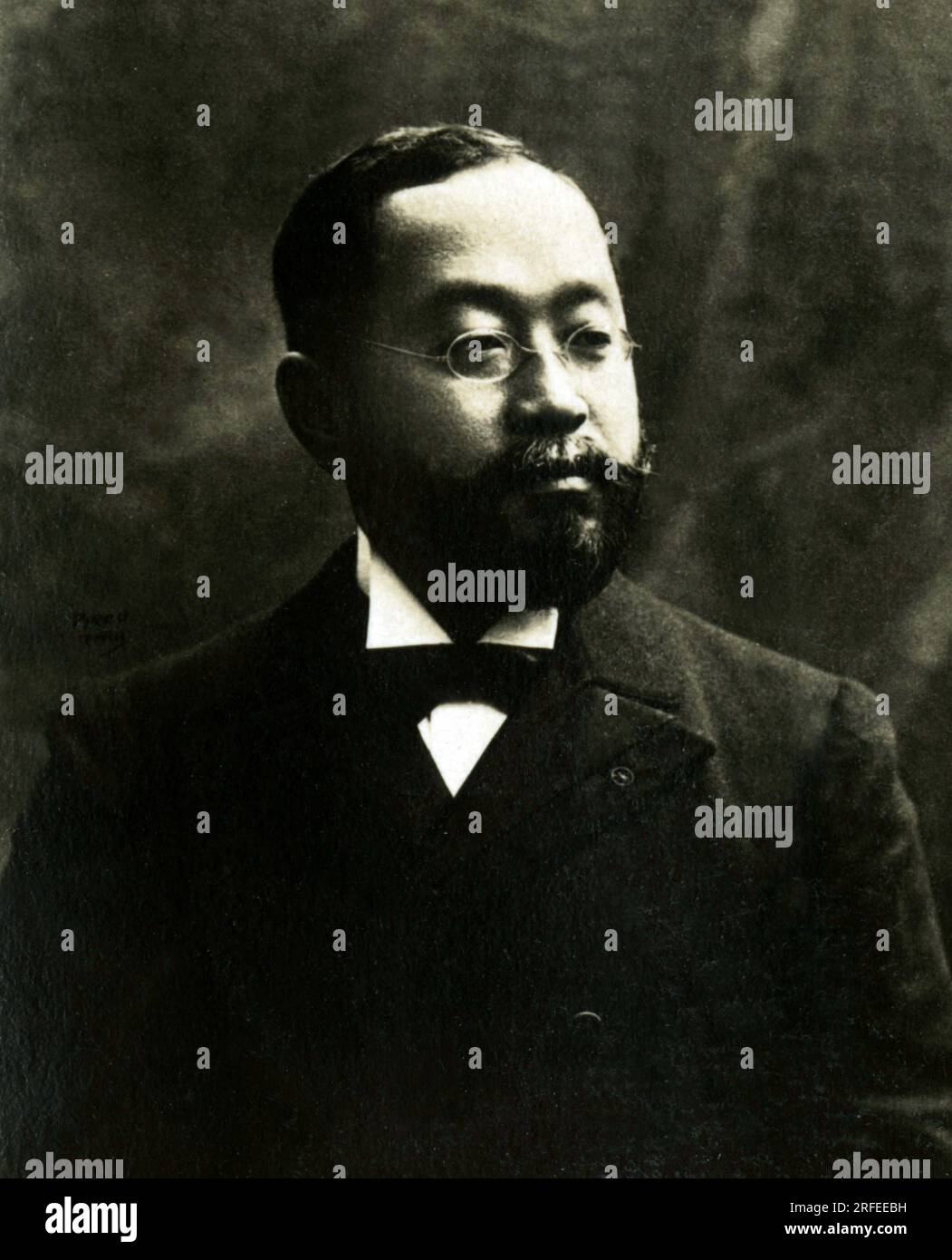 Portrait de Ichiro Motono (1862-1918), Diplomat japonais. Fotografie, Debüt du 20e Siecle. Stockfoto