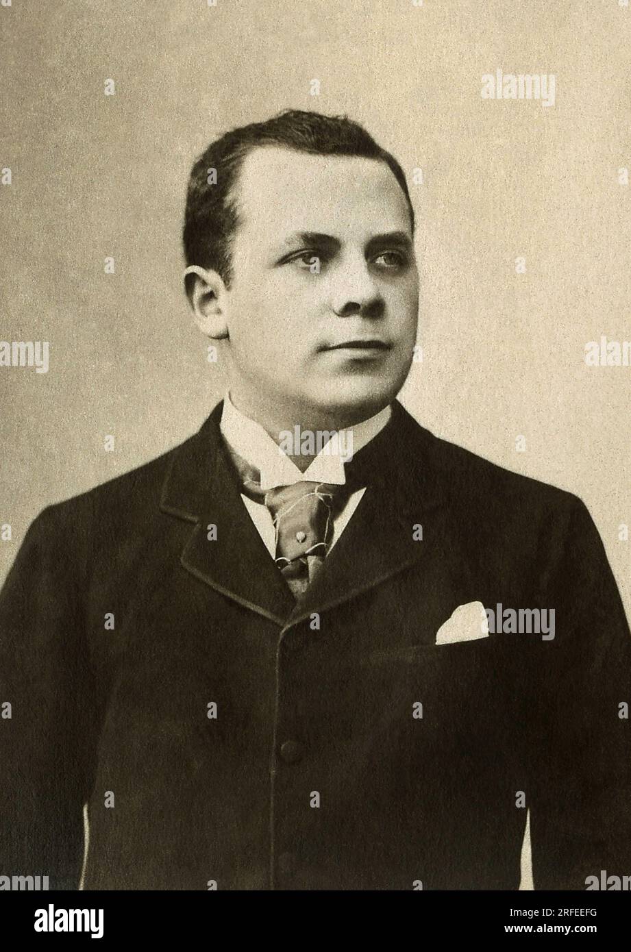 Portrait de Jean Coquelin, Akteure francais. Fotografie, Debüt du 20e siècle. Stockfoto