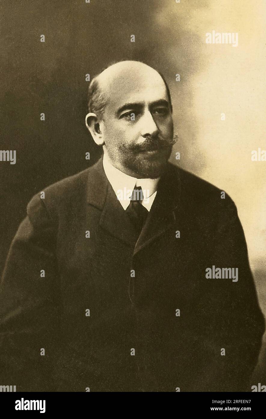 Portrait de Alfred Capus (1857-1922), auteur dramatique, journaliste et essayiste Francais. Fotografie, Debüt du 20e siècle, Paris. Stockfoto
