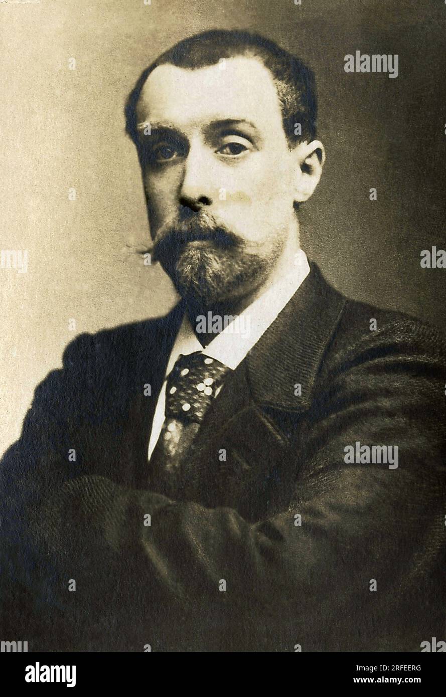 Portrait de Alphonse Allais (1854-1905), Journaliste, Humoriste et poete Francais. Stockfoto