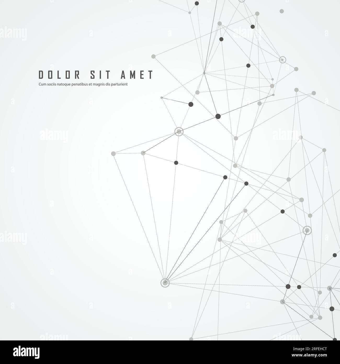 Abstrakte Verbindungspunktlinie für Konzeptdesign. Futuristisches Muster. Schwarzer abstrakter geometrischer Hintergrund. Konstruktionselement. Geschäftskonzept Stock Vektor