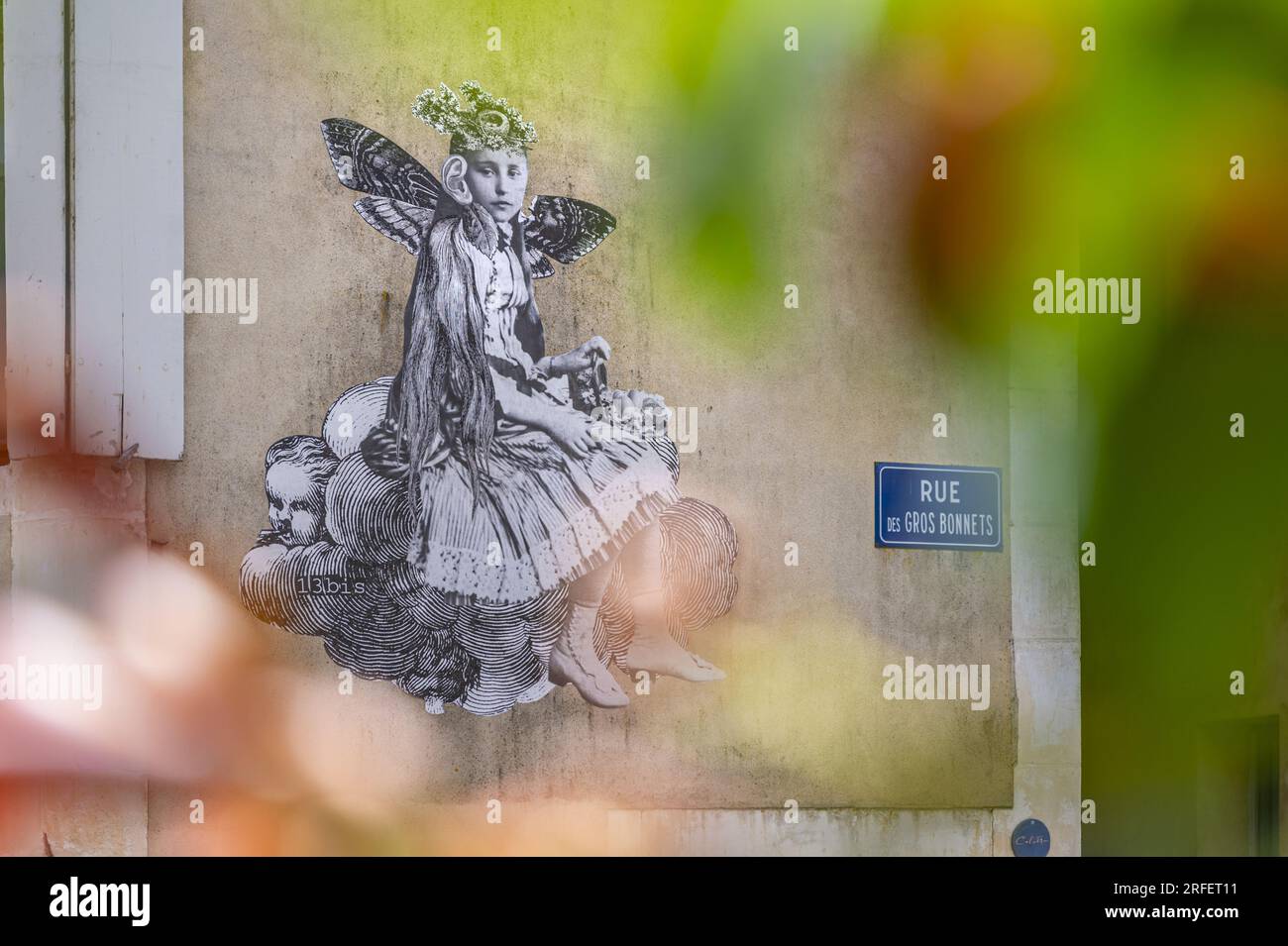 Frankreich, Yonne, Saint-Sauveur-en-Puisaye, Geburtsort von Sidonie-Gabrielle Colette, bekannt als Colette, geboren am 28. Januar 1873, Rue de l'Hospice 8 (jetzt Rue Colette) Stockfoto