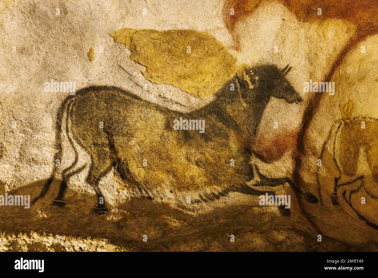 Frankreich, Dordogne, Montignac, prähistorische Stätten und dekorierte Höhlen des Vézère-Tals, das von der UNESCO zum Weltkulturerbe erklärt wurde, Lascaux 2 Stockfoto