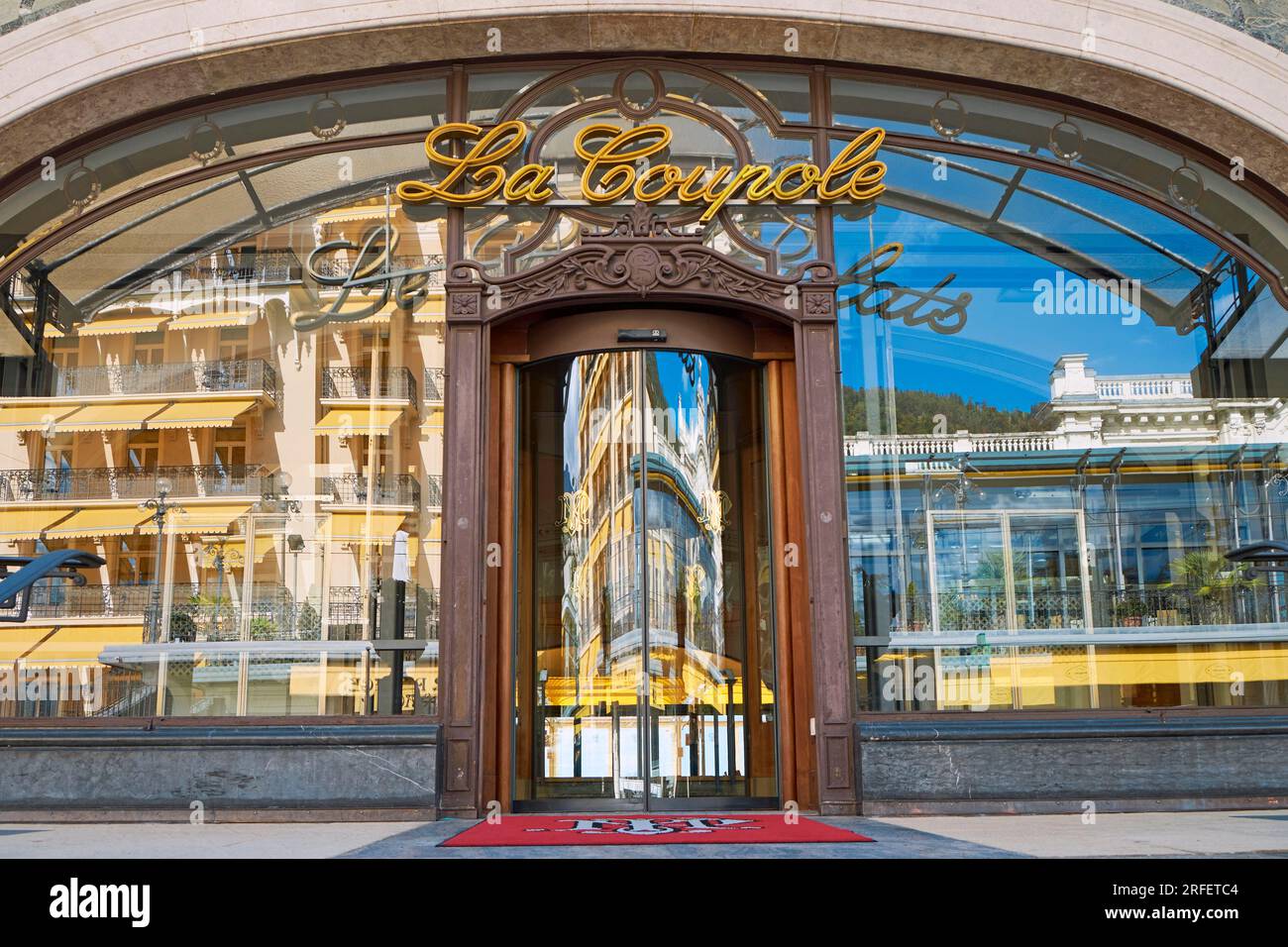 Schweiz, Kanton Vaud, Montreux, Luxushotel Fairmont Le Montreux Palace, Eingang zum Belle Epoque Zimmer: The Coupole Stockfoto