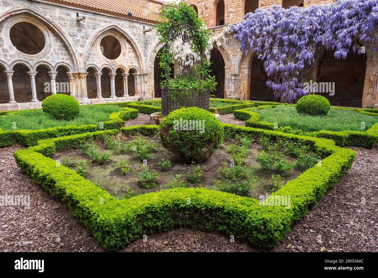 Frankreich, Aude, Narbonne, Abtei Fontfroide, Kloster Stockfoto