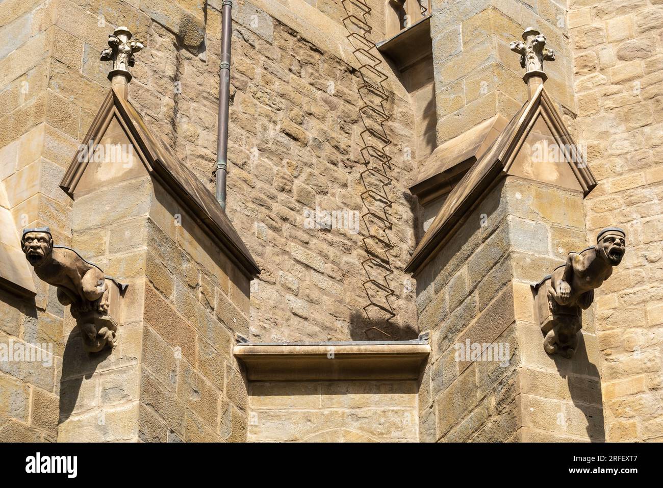 Frankreich, Aude, Carcassonne, Wasserspeier, Saint-Michel-Kathedrale Stockfoto