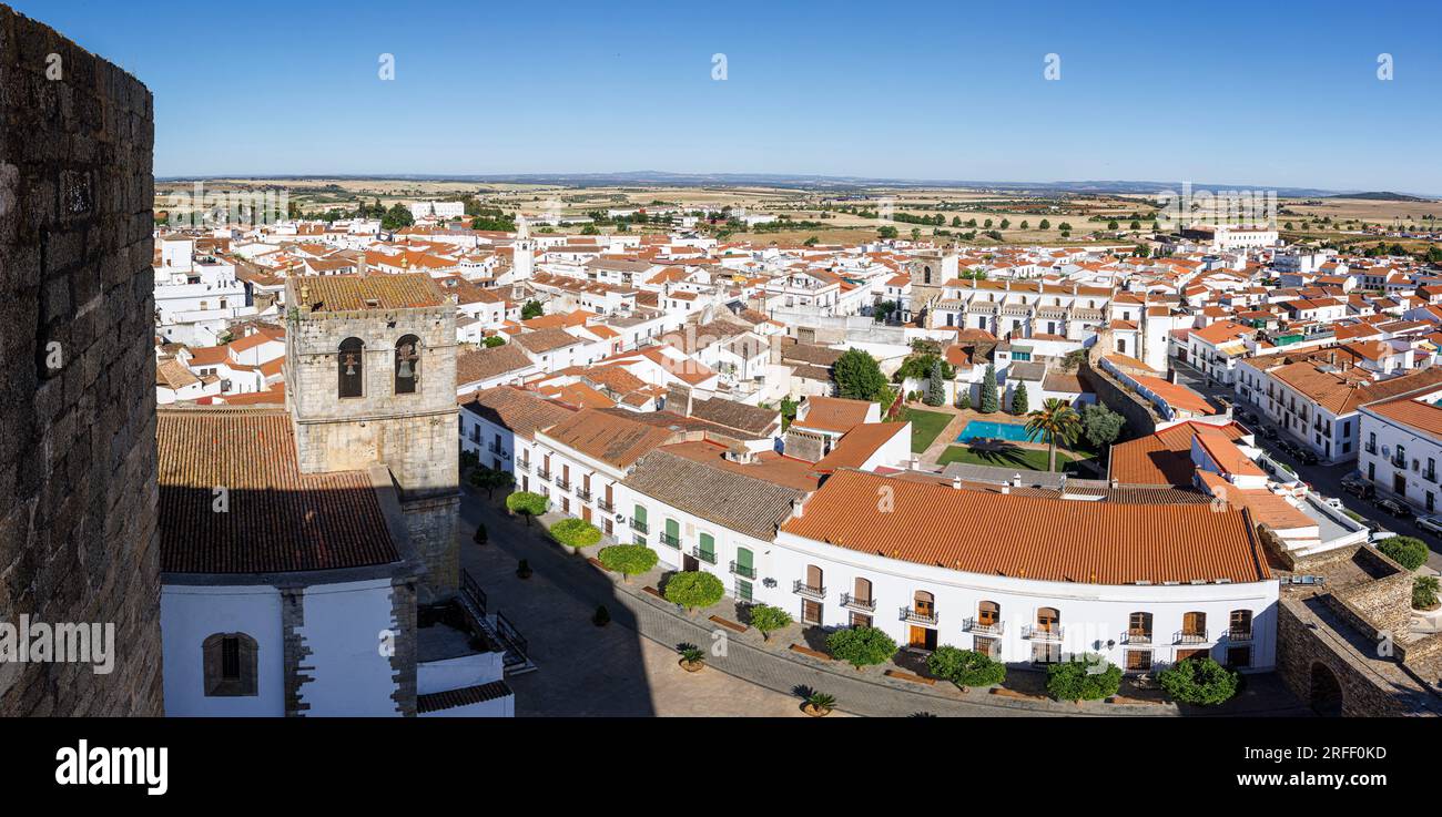 Spanien, Extremadura, Olivenza, das Dorf der weißen Häuser Stockfoto