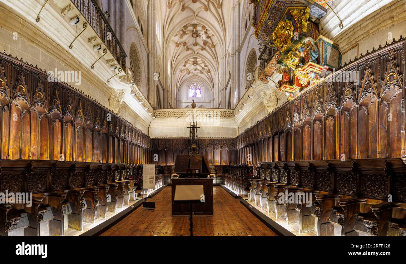 Spanien, Kastilien und Leon, Palencia, San Antolin Kathedrale, die Stände Stockfoto