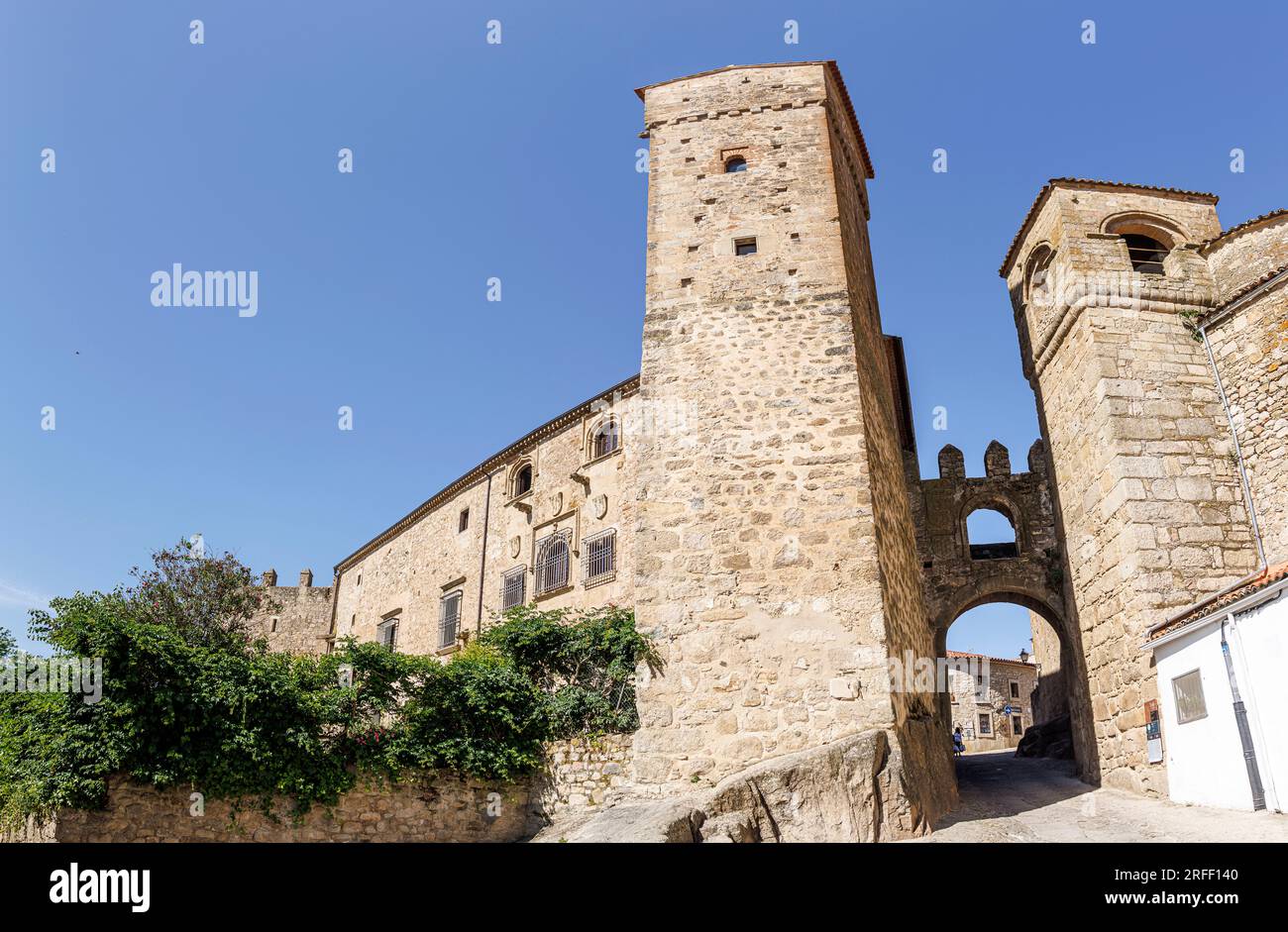 Spanien, Extremadura, Trujillo, Tor oder Bogen von Santiago Stockfoto